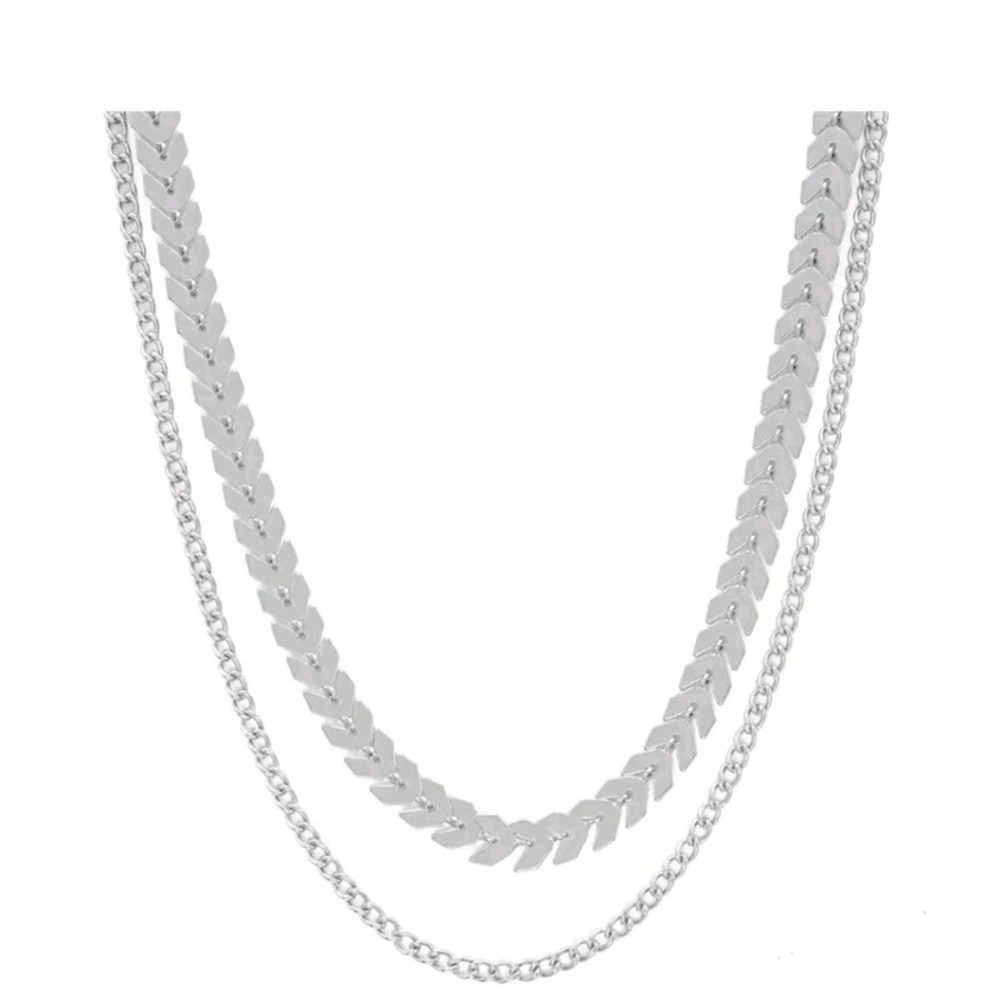 Dainty fishbone boho layered choker - Picture 2 of 4